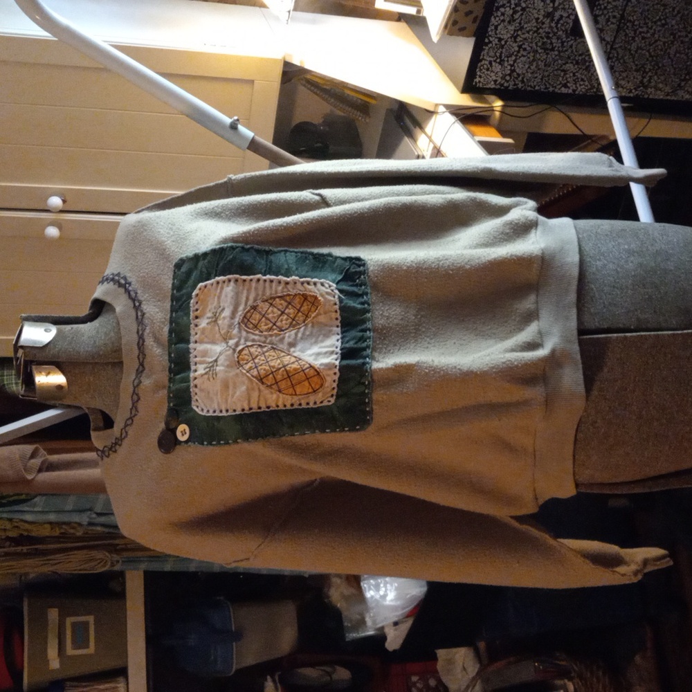 Hand Embroidered/Quilted Fall Inspired Sweatshirt
